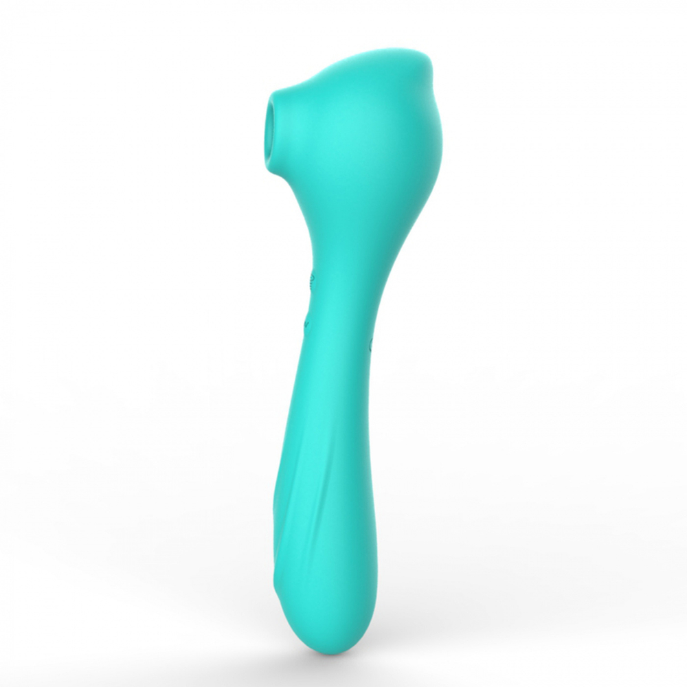 Стимулятор клитора + вибратор KEENIGH KN0545 - GR Silicone+ABS аккумулятор 55*62*212