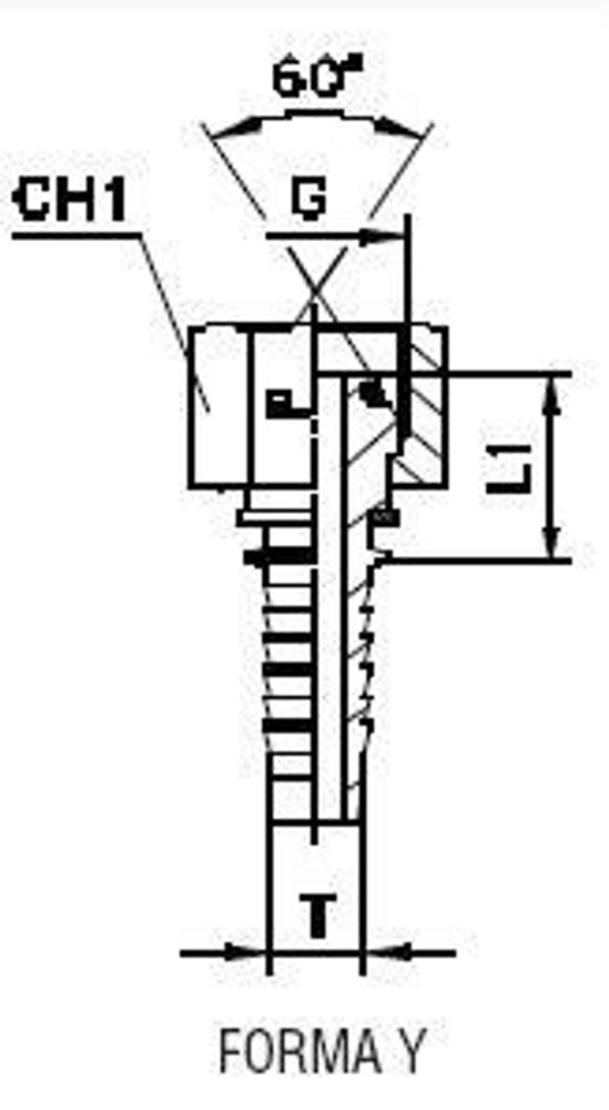 Фитинг DN 10 BSP (Г) 3/8 (накидная гайка) (o-ring)