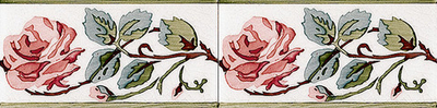 Бордюры ADEX MODERNISTA Cenefa Rosas PB Carmin C/C B