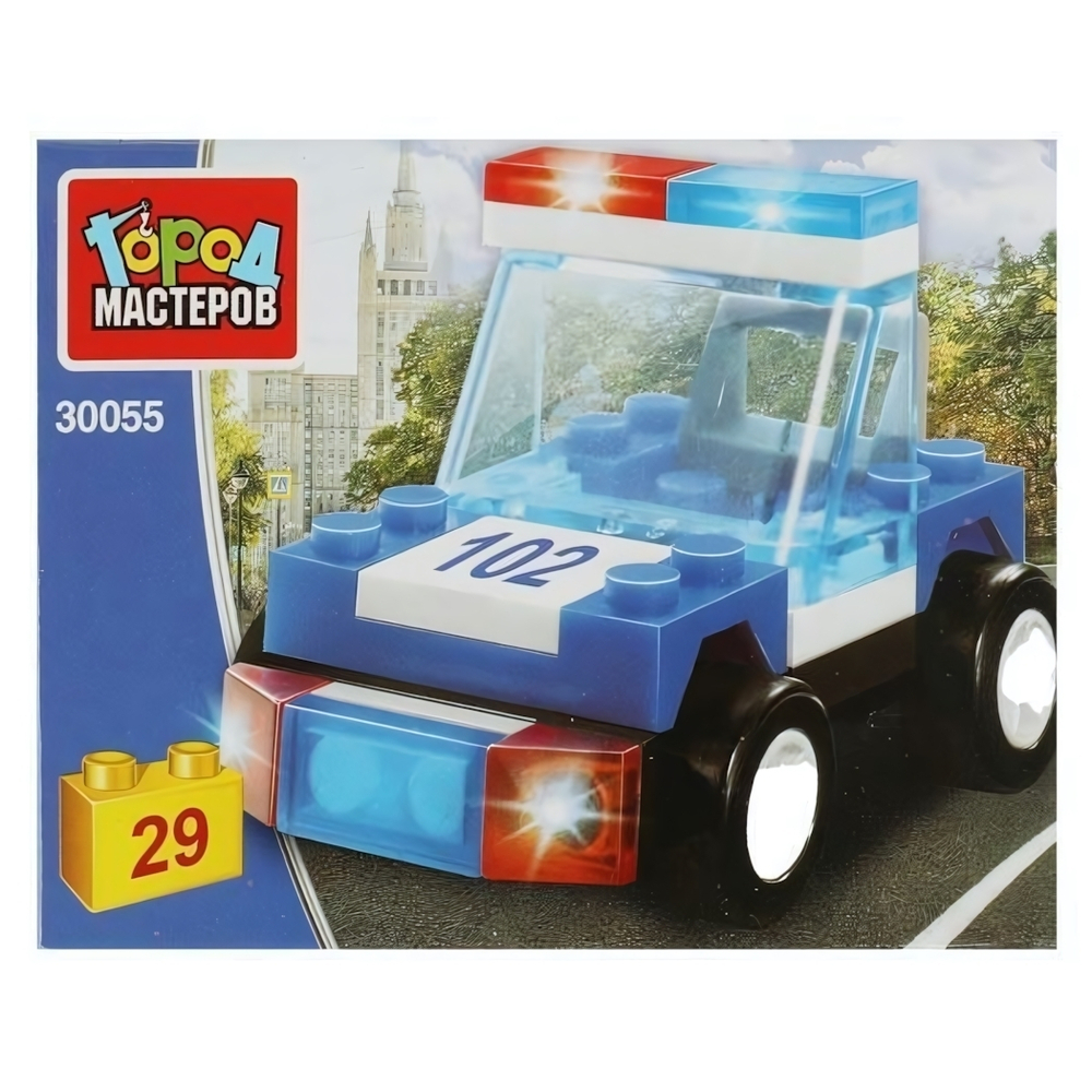 Конструктор полицейская машина, 29 дет. (Город мастеров)