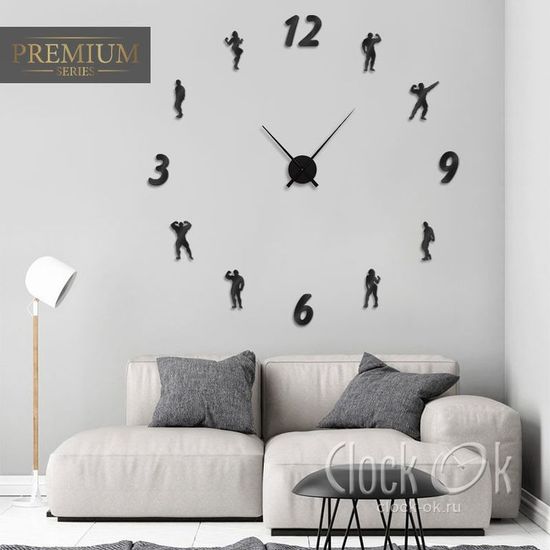 Настенные 3D часы Fitness