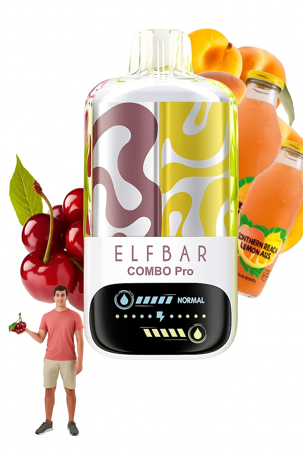 ELFBAR Combo Pro 30000 – Cherry / Peach Lemonade (5% nic)