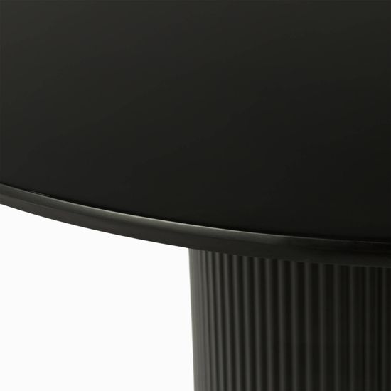 Обеденный круглый стол Lona черного цвета , 100 см, ножка металл, столешница меламин