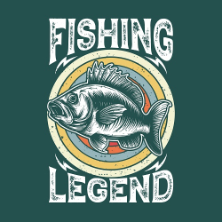 принт рыбака Fishing Legend темно-зеленый
