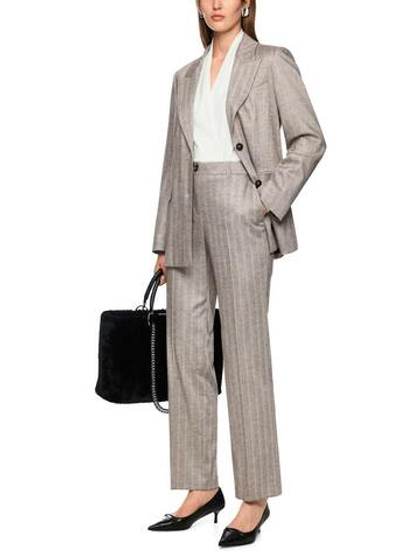 Marc Cain Брюки в полоску украшенные стразами