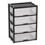 Комод 4-х секционный "Колорит" широкий (черный)