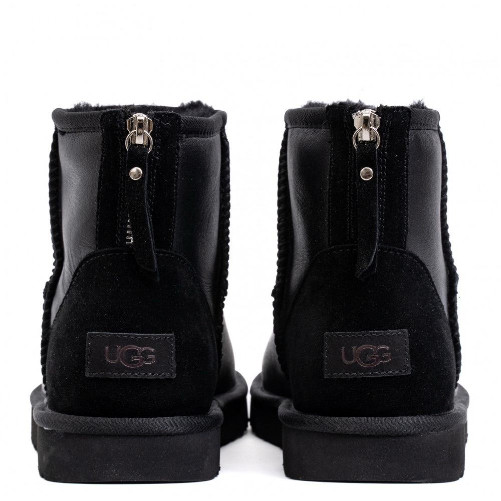 Ugg Mens Classic Mini Zip Metallic Black