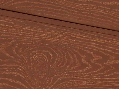 Cайдинг из ДПК. Sorbus Тангенциальный распил. Цвет терракот.