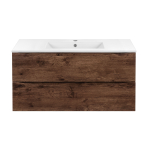 Тумба под раковину Vincea Mia 1000 подвесная, 2 выкатных ящика soft close, R.Wood