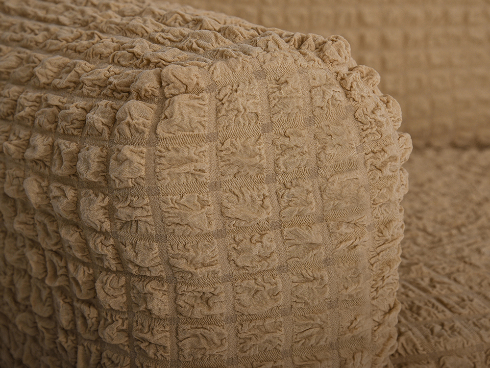 Комплект чехлов на диван и 2 кресла без оборки, цвет Медовый