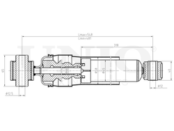 Амортизатор газовый задней подвески UNIO SAB-10483