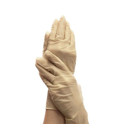 Перчатки латексные диагностические (смотровые) двойного хлорирования нестерильные неопудренные, текстурированные, размер S, 100 шт.