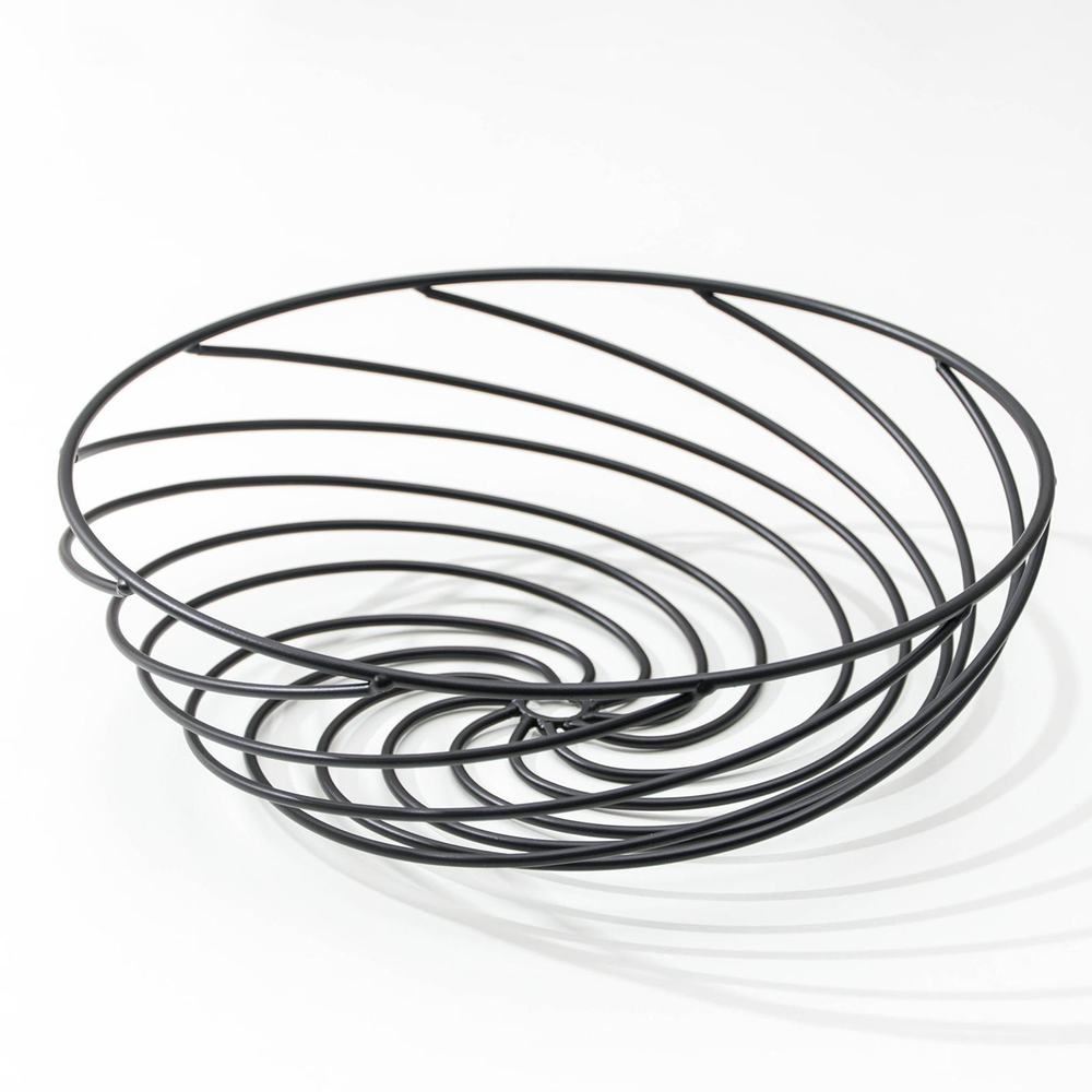 Ваза для фруктов Гипноз, 30,5х30,5х8,5 см (чёрный)