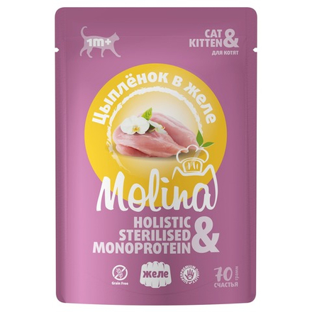 MOLINA. Пауч для котят. Цыпленок в желе, 70 г