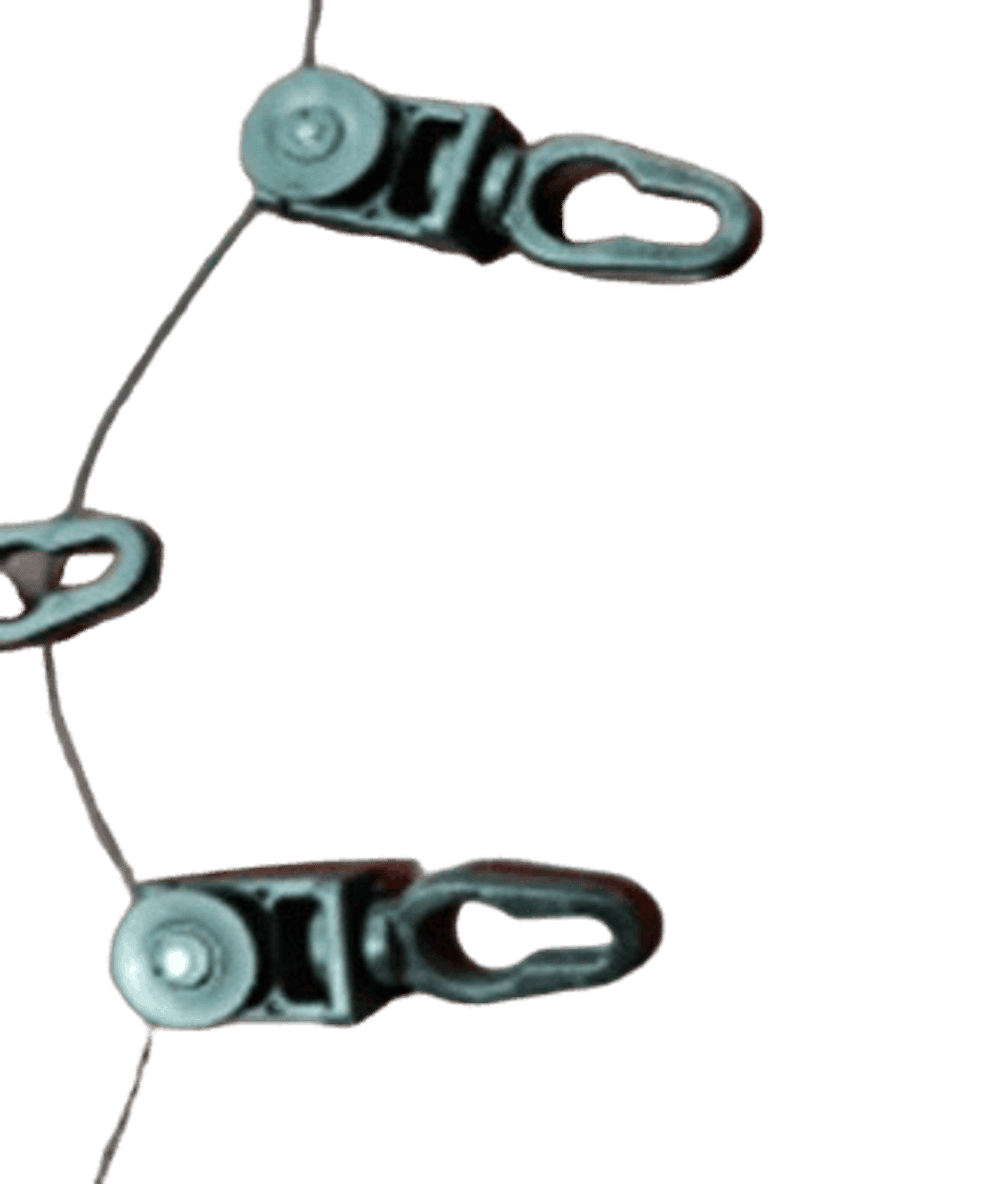 Бегунок на верёвке для эл.карниза (1 бег. на 8 см верёвки), чёрный для Glydea,Trietex