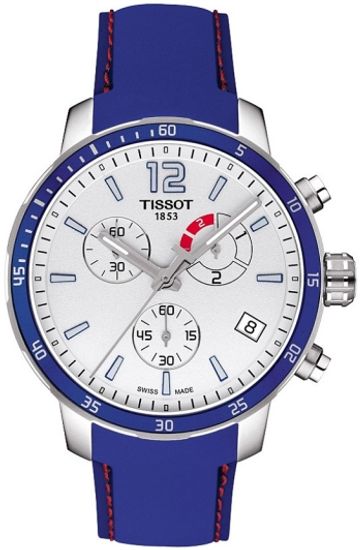 Tissot T095.449.17.037.00 Мужские швейцарские часы посвящены футболу, с хронографом на ремешке T-Sport Quickster главное