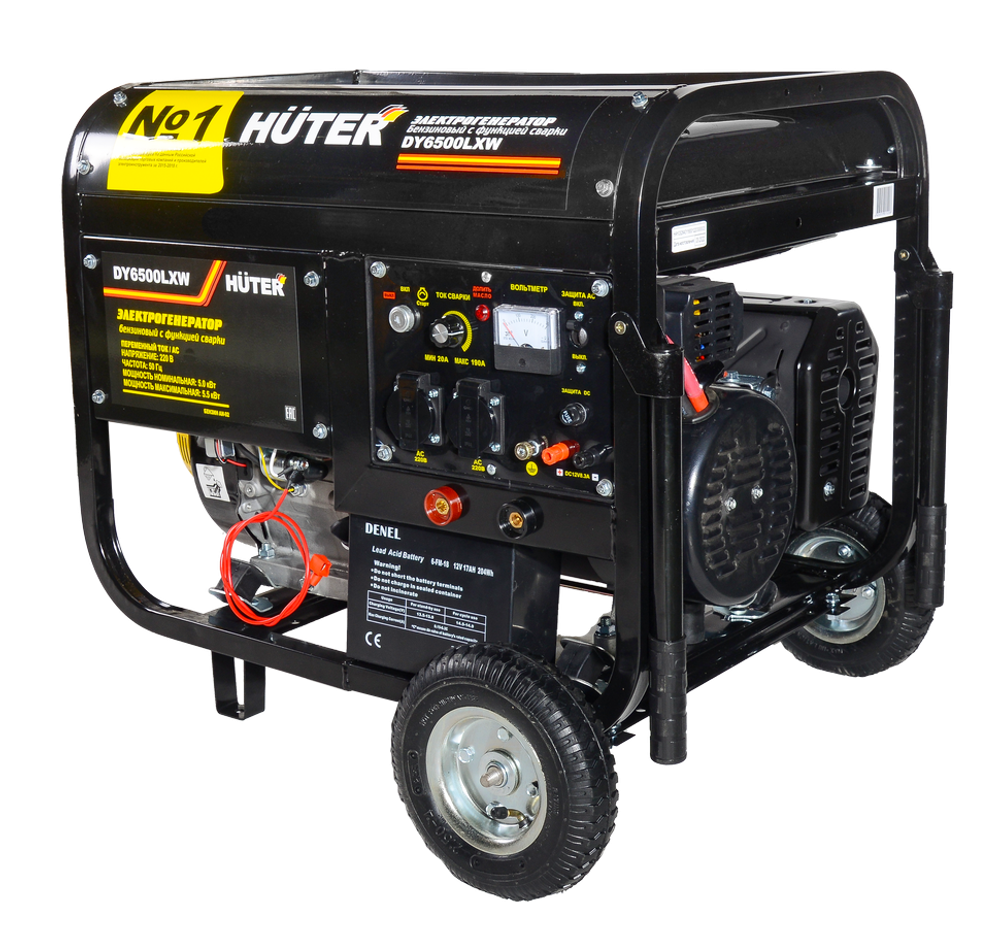 Сварочный бензогенератор HUTER DY6500LXW - [5 кВт / 220V]