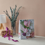 LADECOR Пакет подарочный, бумажный, 26x32x10 см, 4 дизайна, тюльпаны