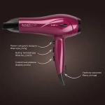 Фен SCARLETT SC-HD 70 I67 малиновый с черным TOP STYLE