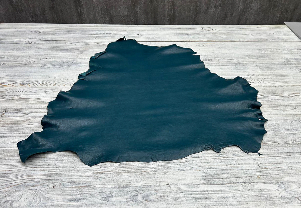 Poncho Lux Turquoise (1,3-1,5 мм), цв. Зеленый, натуральная кожа козы