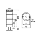Светосигнальная колонна INNOCONT TL70B-220-YG-55