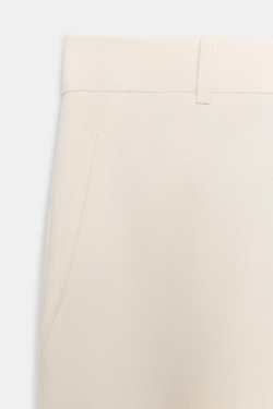 ZARA БРЮКИ WIDE LEG С ВЫСОКОЙ ПОСАДКОЙ — ZW COLLECTION, ЭКРЮ