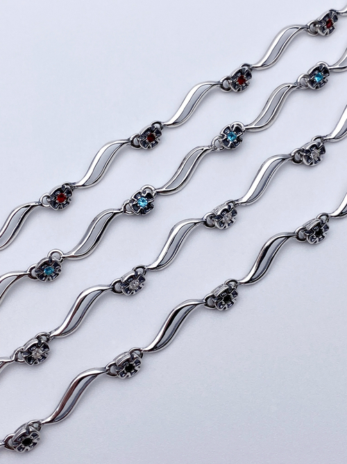 Браслет из серебра/Белый/С фианитом