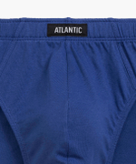 Мужские трусы слипы спорт Atlantic, набор 3 шт., хлопок, темно-синие + голубые + серые 3MP-177