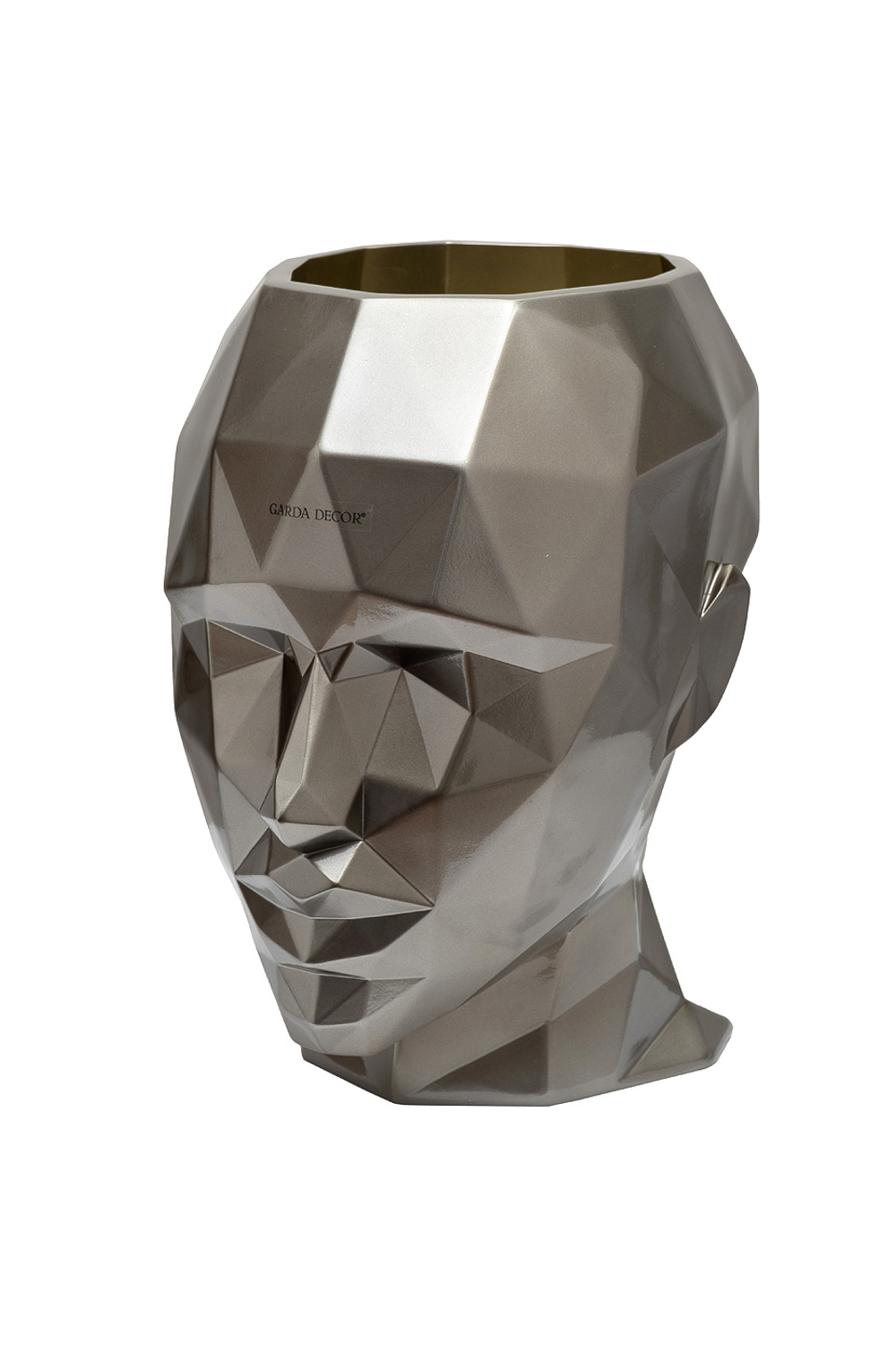 Кашпо для цветов декоратвное Garda Decor Голова женщины серое