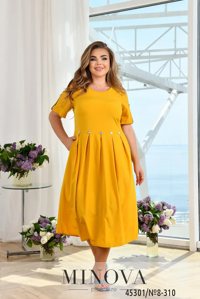 Платье 8-310-горчица Minova