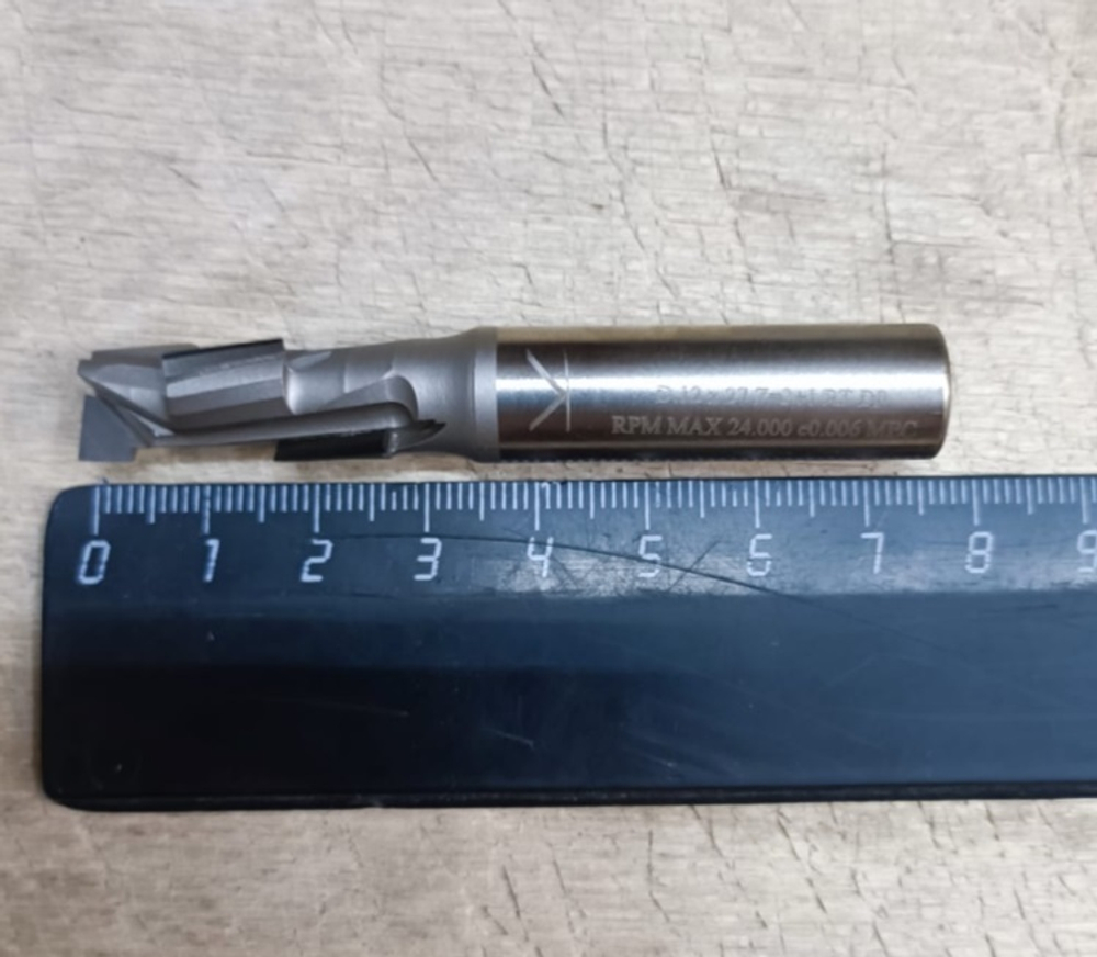 PCD фреза D.12x27 S.12х40 Z=3+1НМ RH