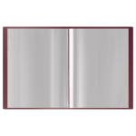 Папка с 30 вкладышами СТАММ "Герб" А4, 17мм, 700мкм, пластик, бордо