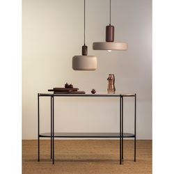 Светильник подвесной Juko, Ø42х31 см, вишневый/бежевый