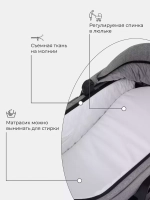 Коляска детская MOWBaby "ZOOM"PU (2в1) RA086 Silver Beige