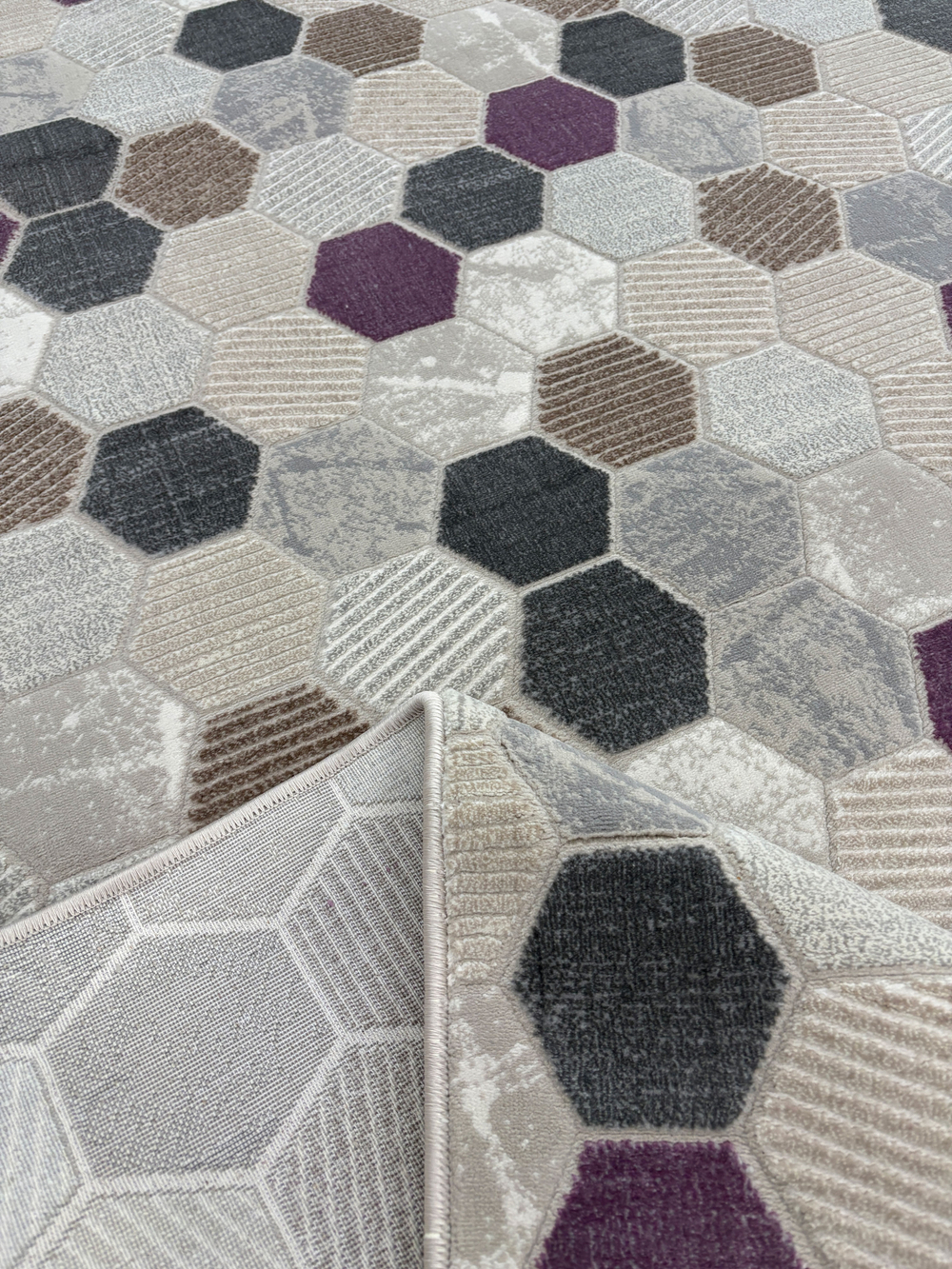 Ковер Platinium 36423A Grey/Lila Прямоугольник