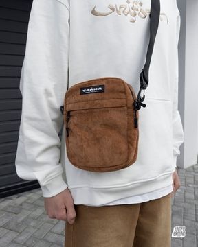 Сумка через плечо ТАЙНА вельвет коричневый