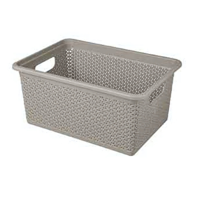 Корзина универсальная "Wenge" прямоугольная 20л, 430х300х200 мм (серый)