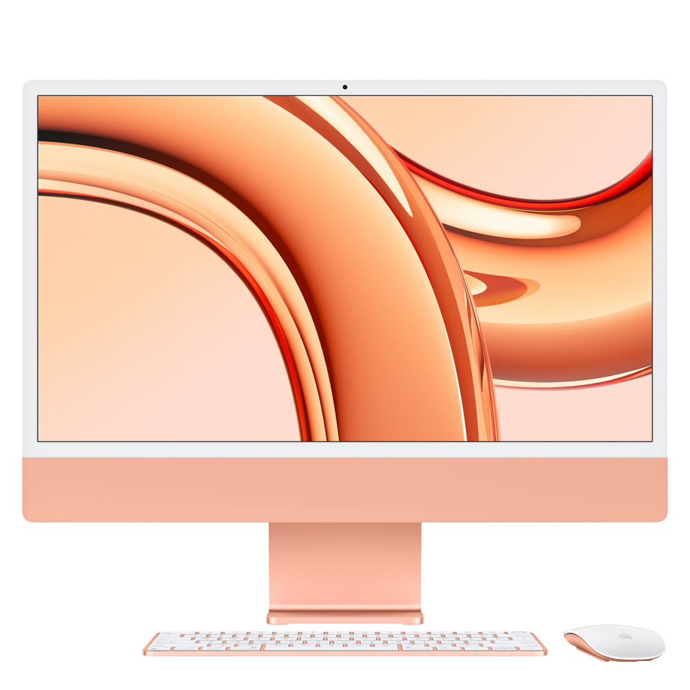 Моноблок Apple iMac 4.5K 24" (M3 8 CPU/10 GPU, 2023) 16/512GB, Orange (Оранжевый) Z19R001DF