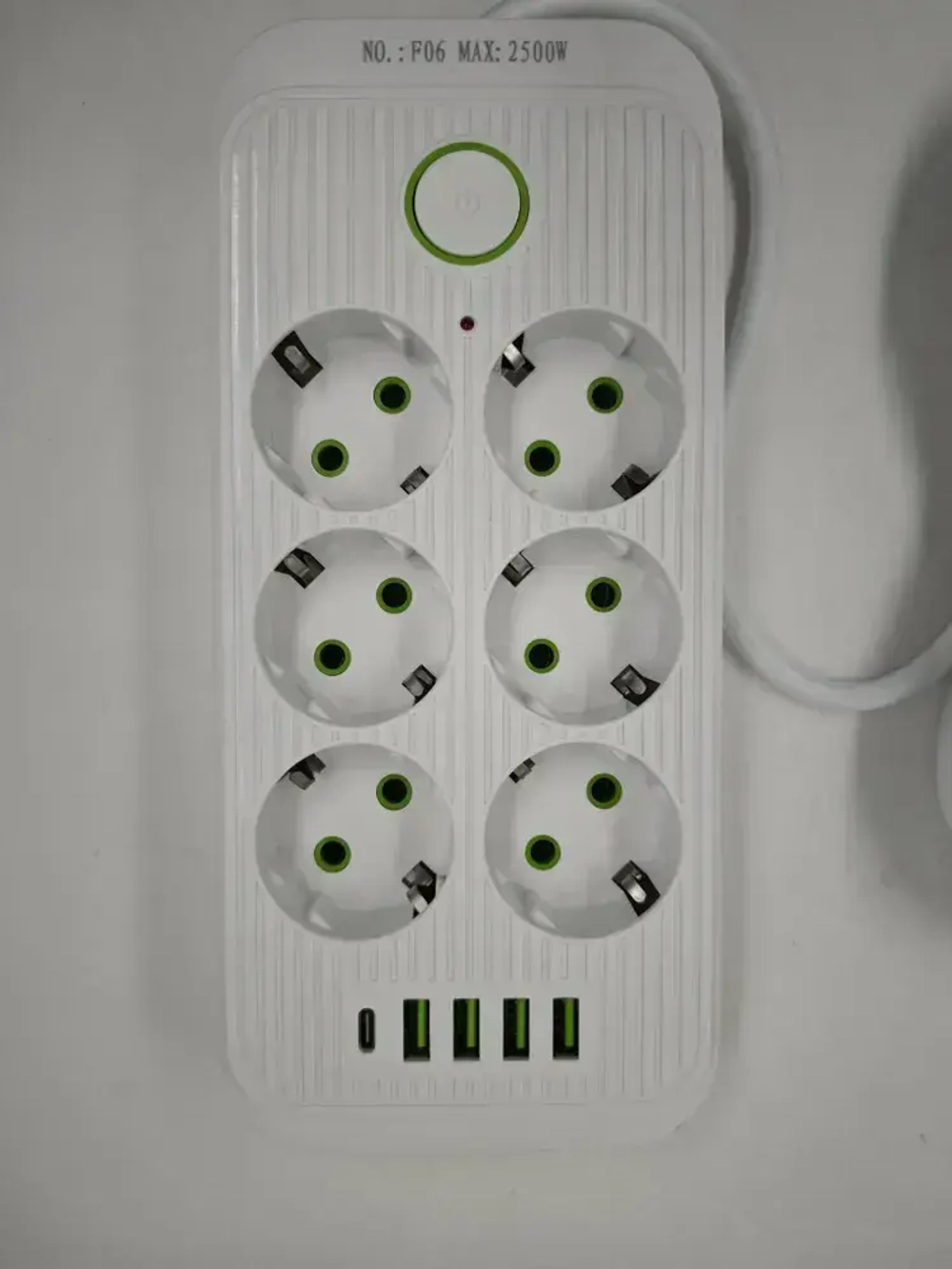 Сетевой фильтр Artdem с предохранителем, удлинитель сетевой 5м, 2500 Вт, 5 метров, 6 розеток