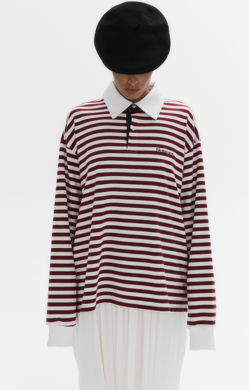 Лонгслив-поло BRETON STRIPE