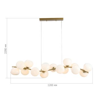 SL1519.303.16 Светильник подвесной ST-Luce Латунь/Белый G9 16*5W 4000K SWEVEN