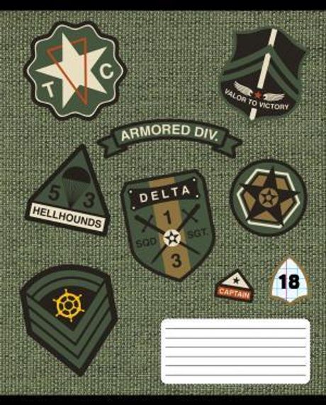 Dəftər Academy Шевроны damalı 18 vərəq А5