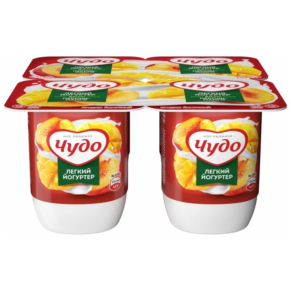 Йогурт Чудо Персик/Манго 2,5% 115г