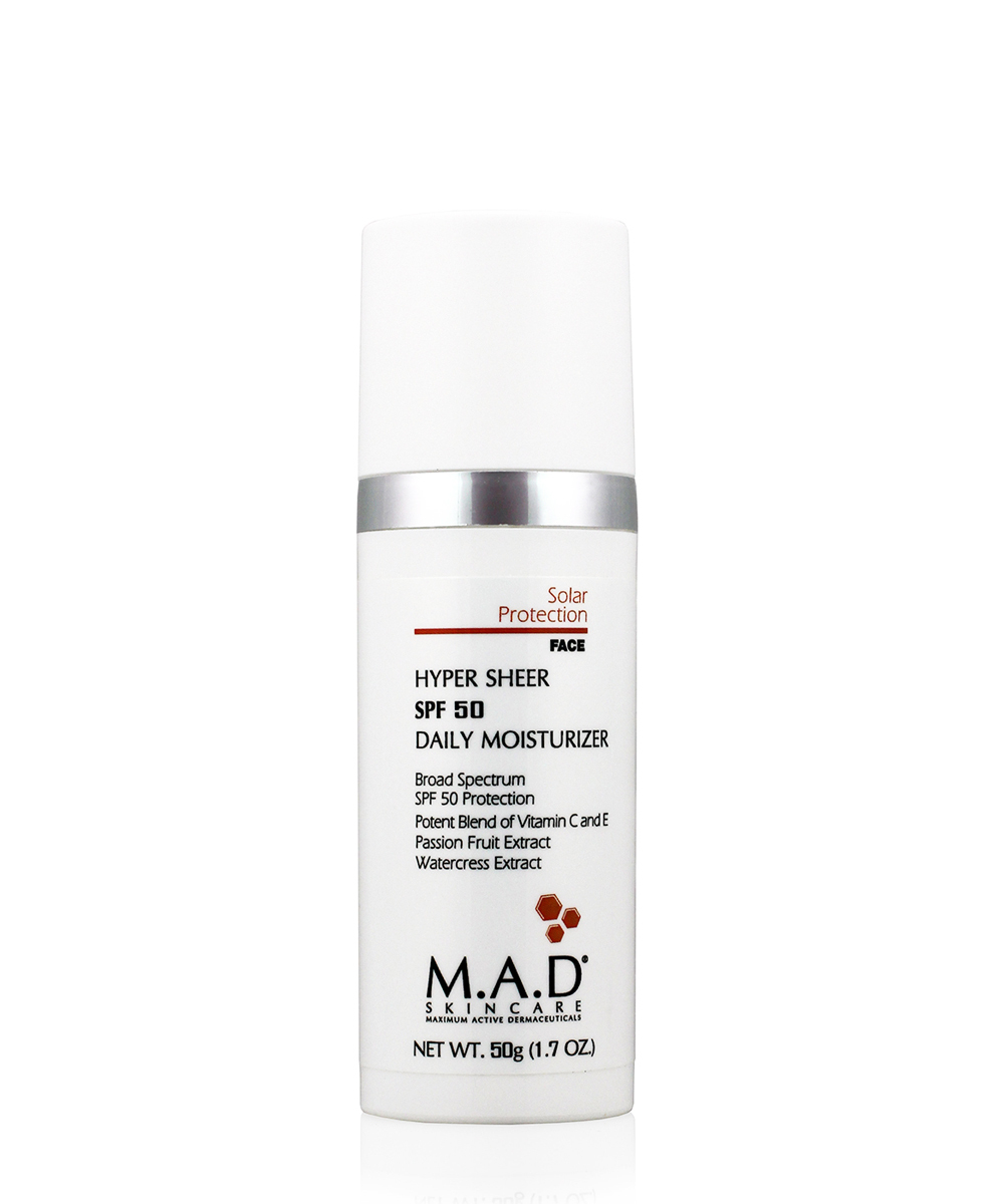 M.A.D. Skincare Увлажняющий крем-основа под макияж с защитой SPF 50 | Hyper Sheer SPF 50 Daily Moisturizer