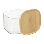 Банка для хранения квадратная glass bamboo,1 л
