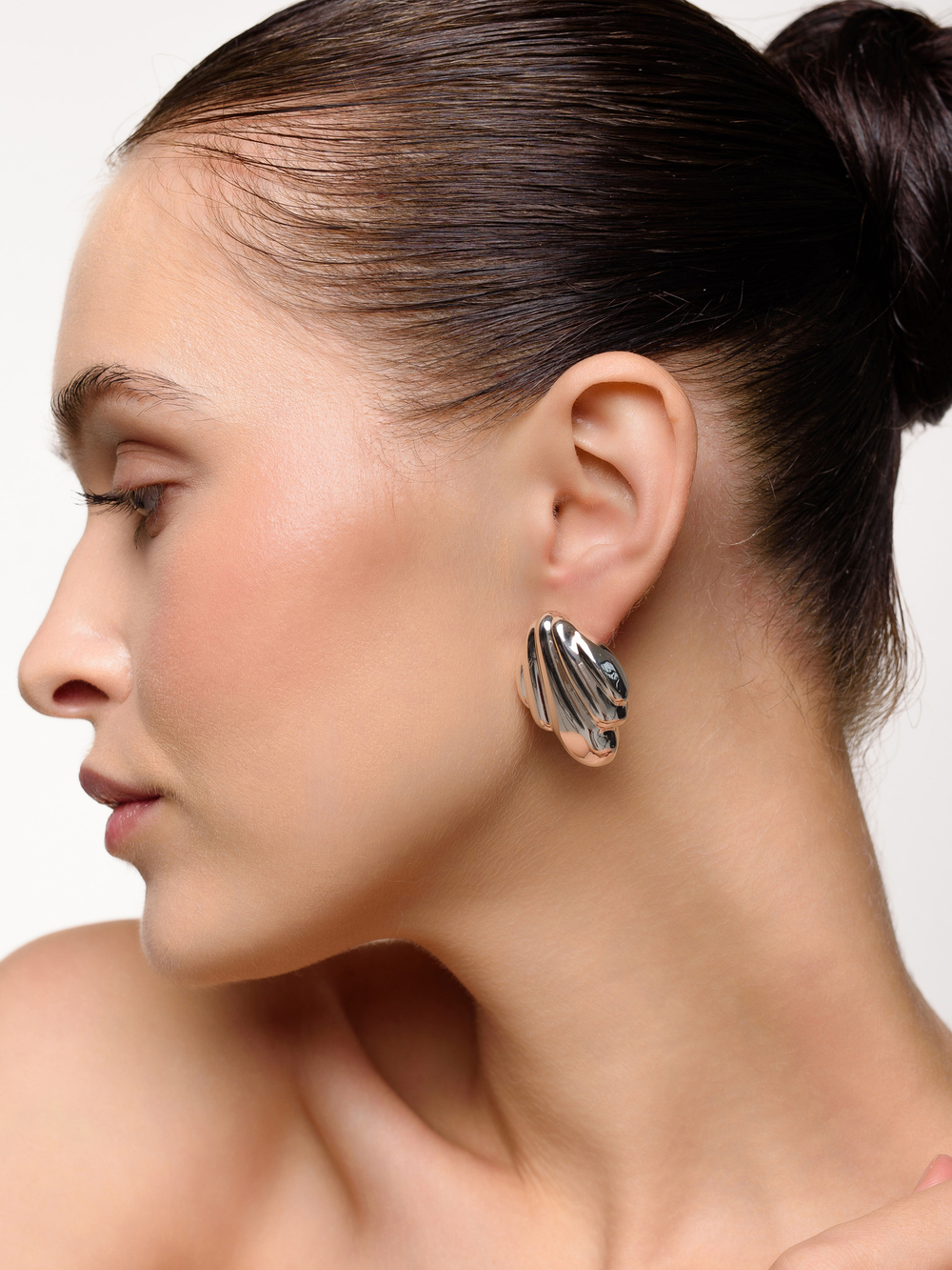 Серьги "Plump petal" Silver