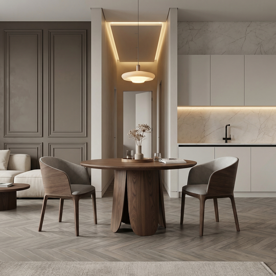 Дизайнерский обеденный стол BLOSSOM walnut