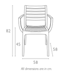 Кресло пластиковое Siesta Contract Artemis, коричневый