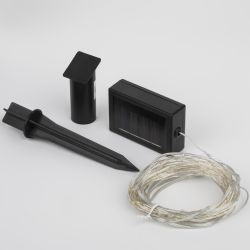 Садовая гирлянда ЭРА ERASF22-43 на солнечной батарее Нить мультиколор 100 microLED 10 м