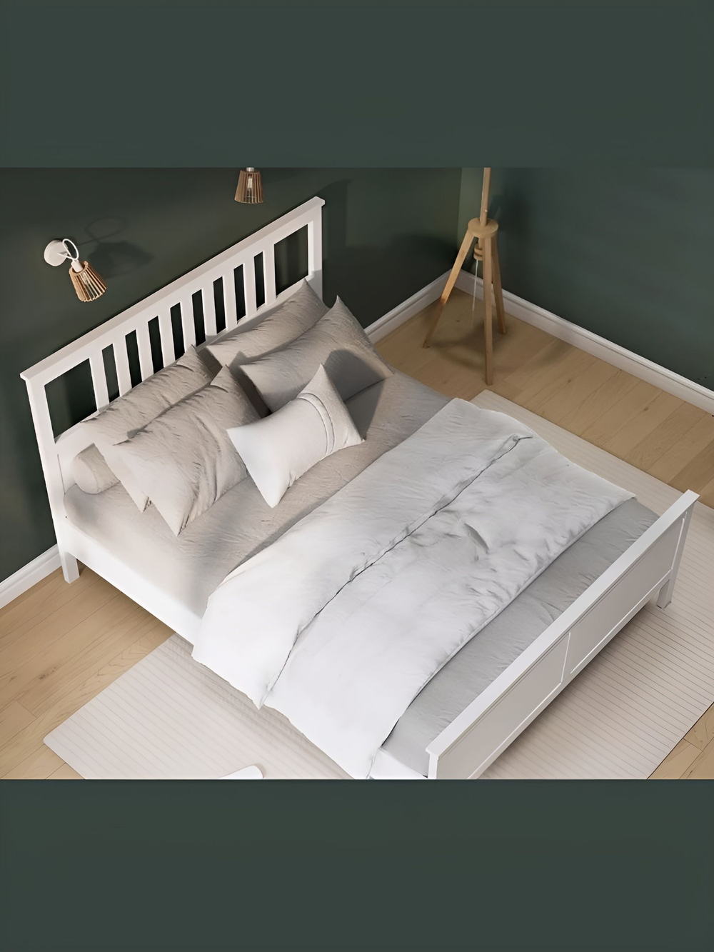 IKEA Кровать двуспальная IDANAS 160*200, белая, ИЛЕКСА (ИКЕА ИДАНАС)